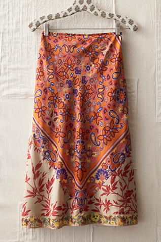 FP MART: Vintage: The Originals Floral and Paisley Printed Midi Skirt