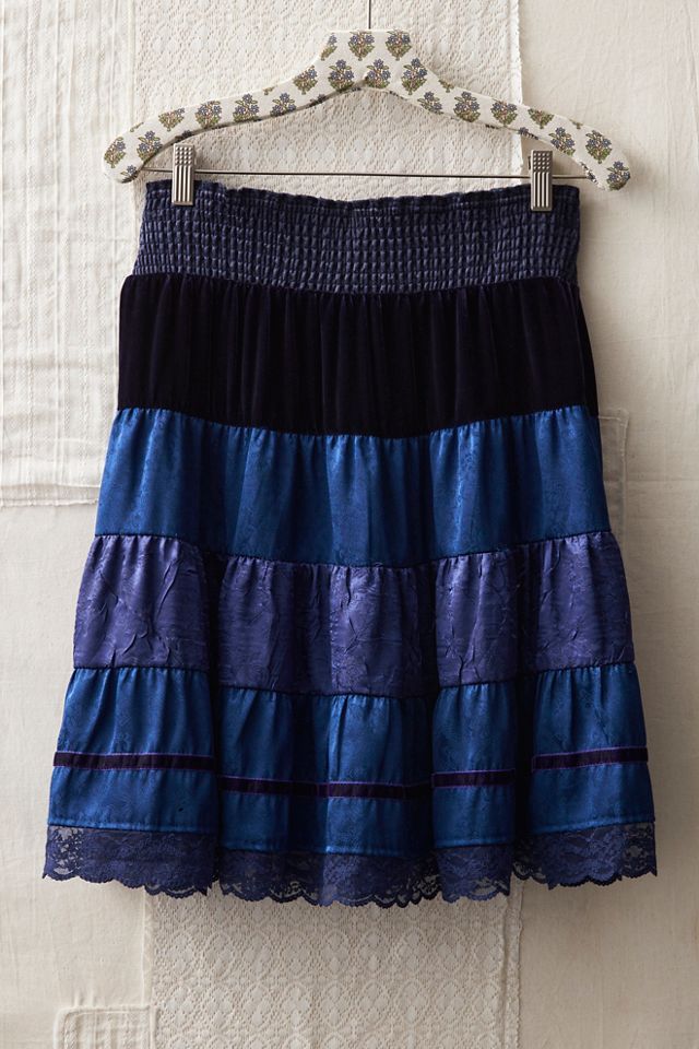 FP MART: Vintage: The Originals Tiered Lace Trim Midi Skirt #1