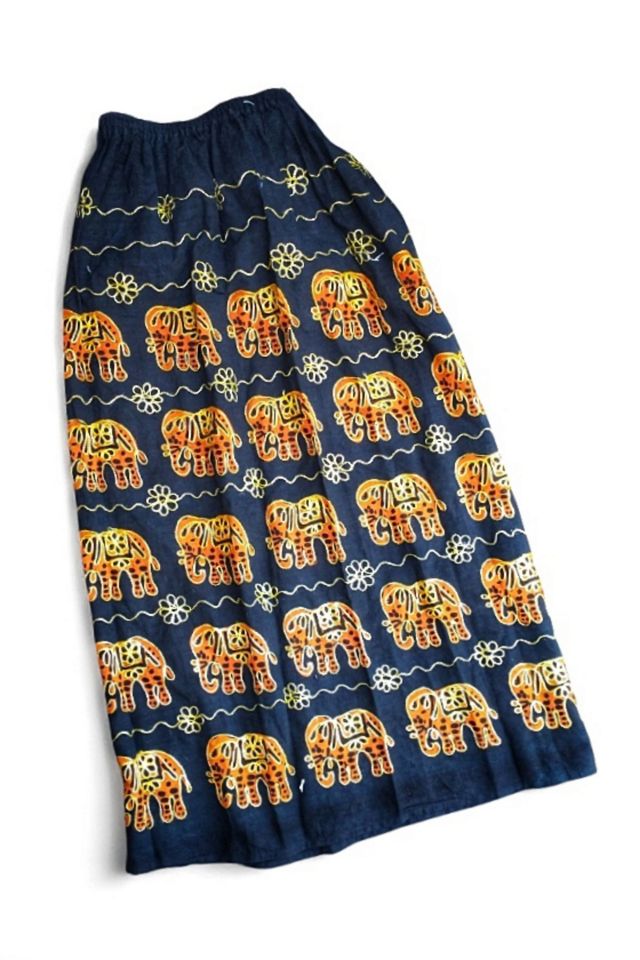 Vintage Hand Blocked Embroidered Skirt Dress Selected by Garbage Soup #2