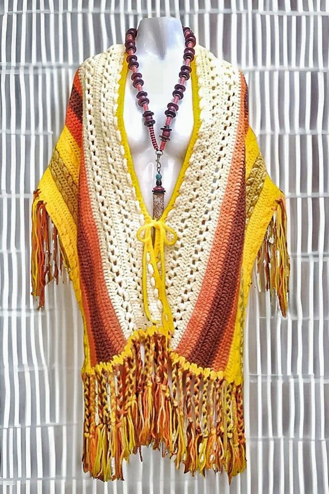 Vintage Handknit Shawl Selected by Garbage Soup #1