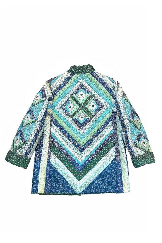 1970's Log Cabin Patchwork Quilt Jacket Selected by Garbage Soup #1