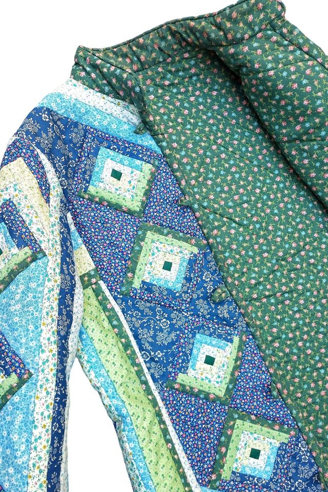 1970's Log Cabin Patchwork Quilt Jacket Selected by Garbage Soup #2