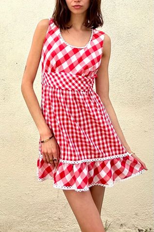 Vintage Young and Innocent Red and White Picnic Dress Selected by The Curatorial Dept.