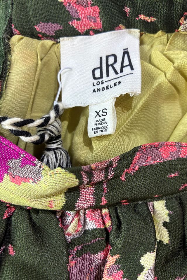 dRA Olive and Pink Floral Brocade Skirt Selected by The Curatorial Dept. #3