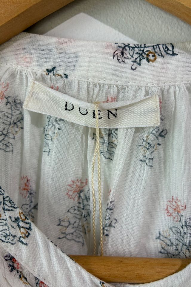 Doen Navy Rust Floral Block Print Shirt Selected by The Curatorial Dept. #3