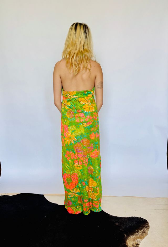 Vintage Halter Maxi Dress Selected by Atlantic Vintage #3