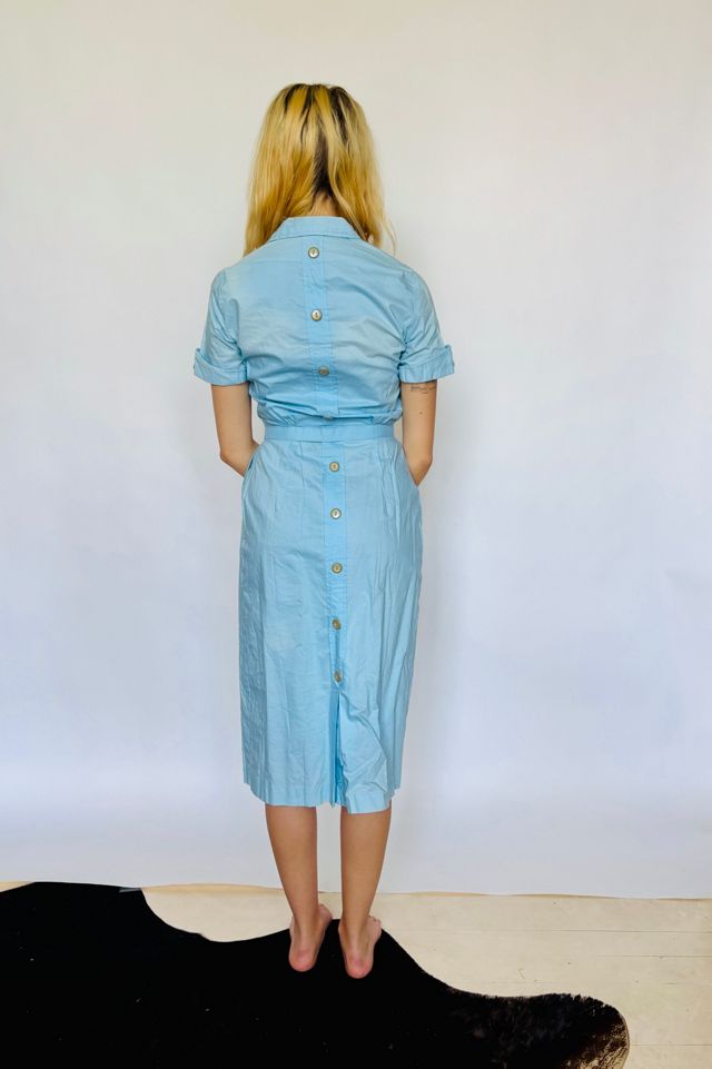 Vintage Blue Diner Dress Selected by Atlantic Vintage #1