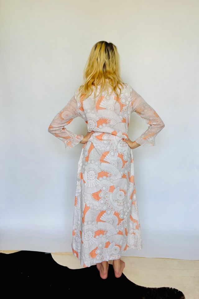 Vintage Tangerine Dream Summer Garden Dress Selected by Atlantic Vintage #3