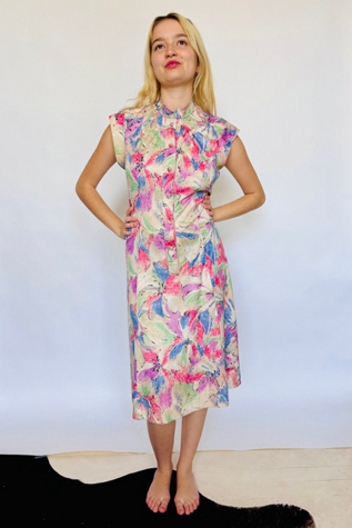 Vintage Watercolor Dress Selected by Atlantic Vintage