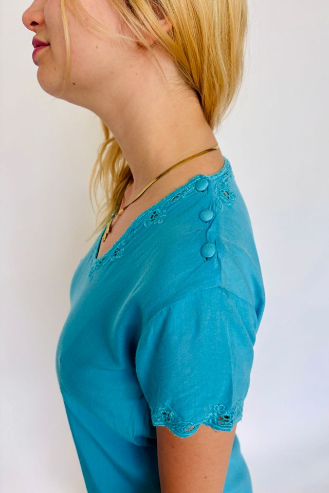 Vintage Aqua Cutaway Dress Selected by Atlantic Vintage #1