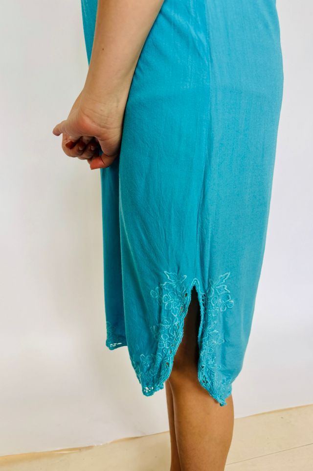 Vintage Aqua Cutaway Dress Selected by Atlantic Vintage #3
