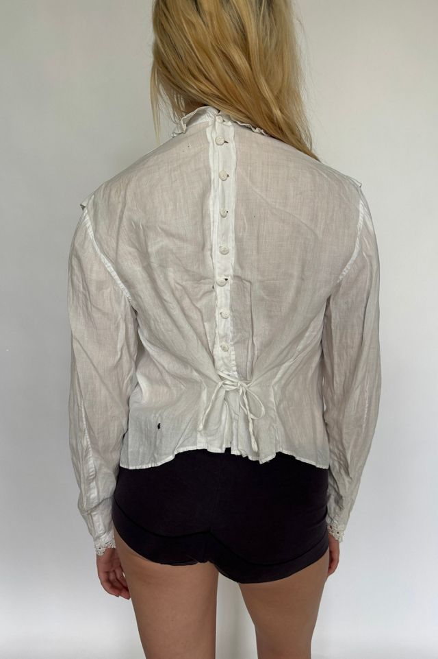 Vintage Hand Needlepoint Victorian Shirt Selected by Atlantic Vintage #3