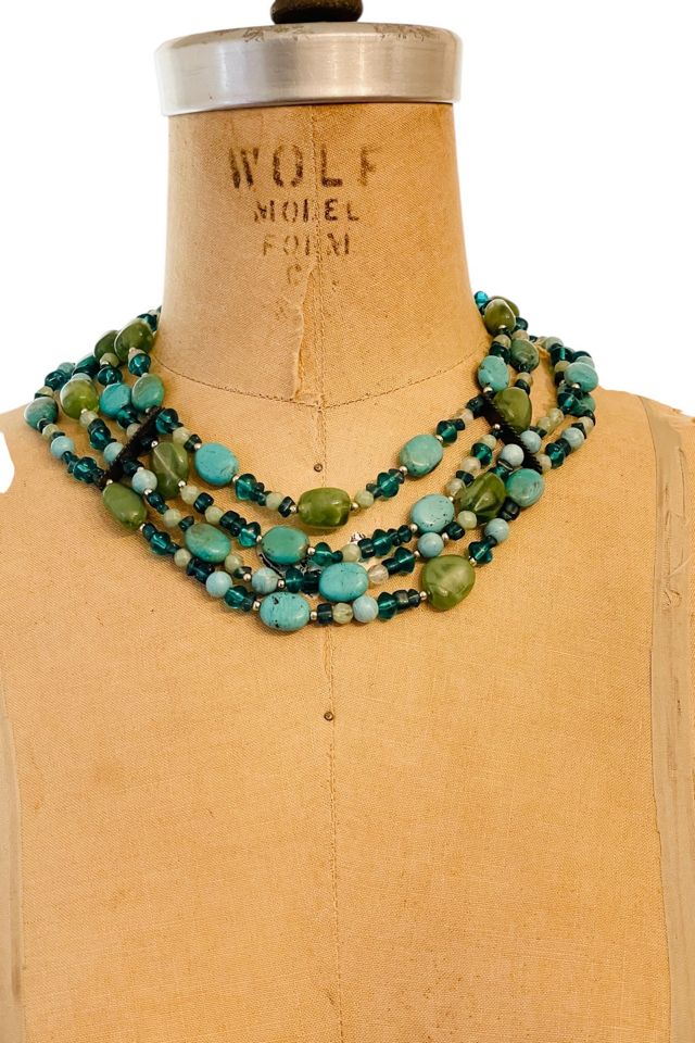 Vintage Turquoise Bib  Necklace Selected by FernMercantile #1