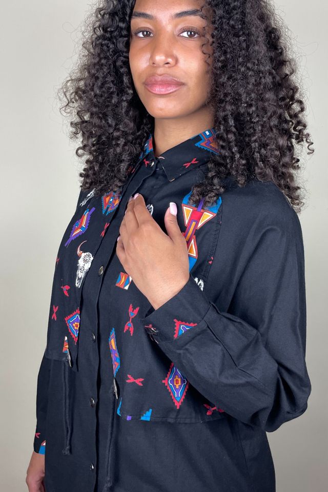 Vintage Black South Western Shirt With Graphics Selected By Ankh By Racquel #2
