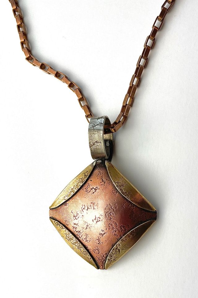 Vintage Mixed Metal Pendant Necklace Selected By Ankh By Racquel #1