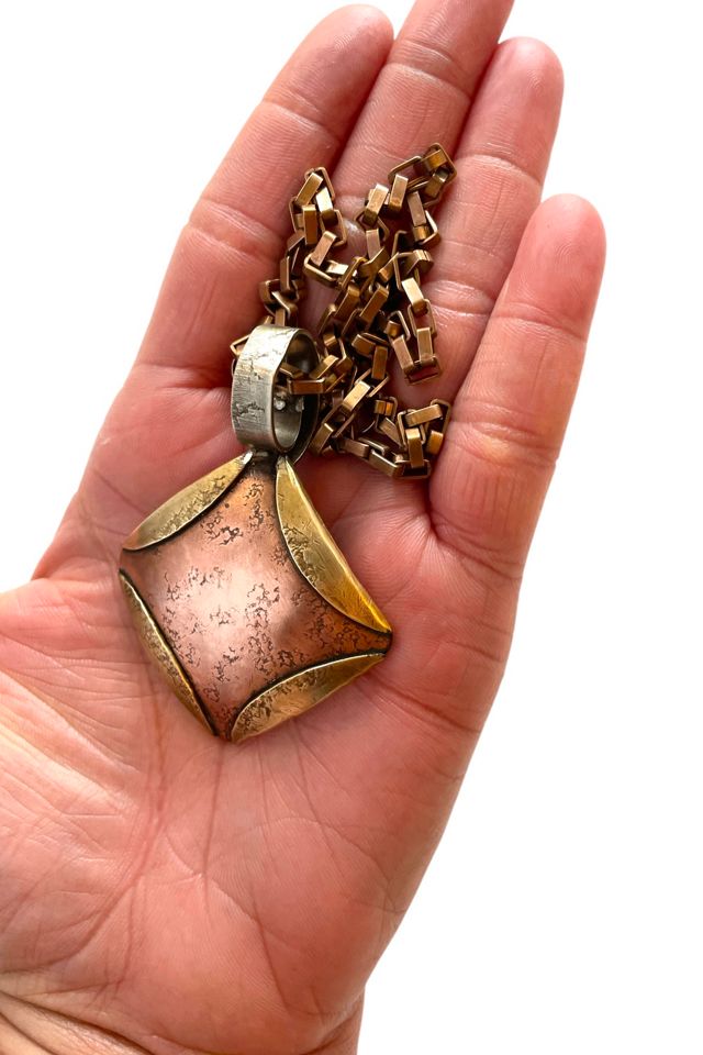 Vintage Mixed Metal Pendant Necklace Selected By Ankh By Racquel #2