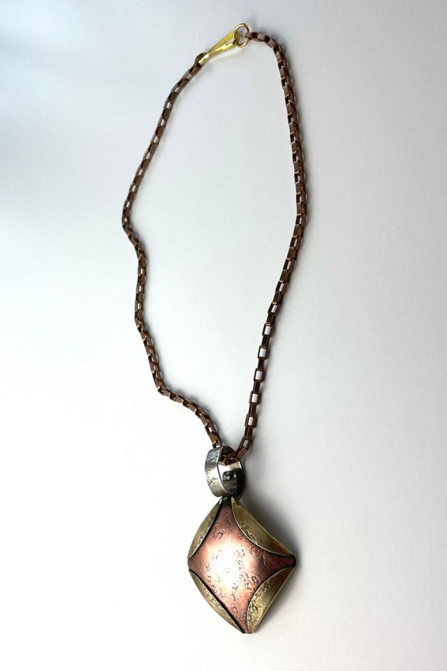 Vintage Mixed Metal Pendant Necklace Selected By Ankh By Racquel #3