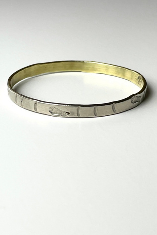 Vintage Silver Bangle With Fish Selected By Ankh By Racquel