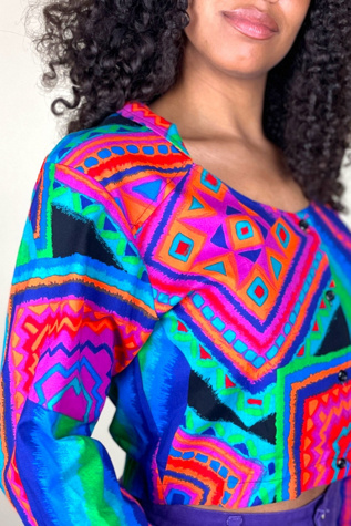 Vintage Nineties Colorful  Shirt Selected By Ankh By Racquel