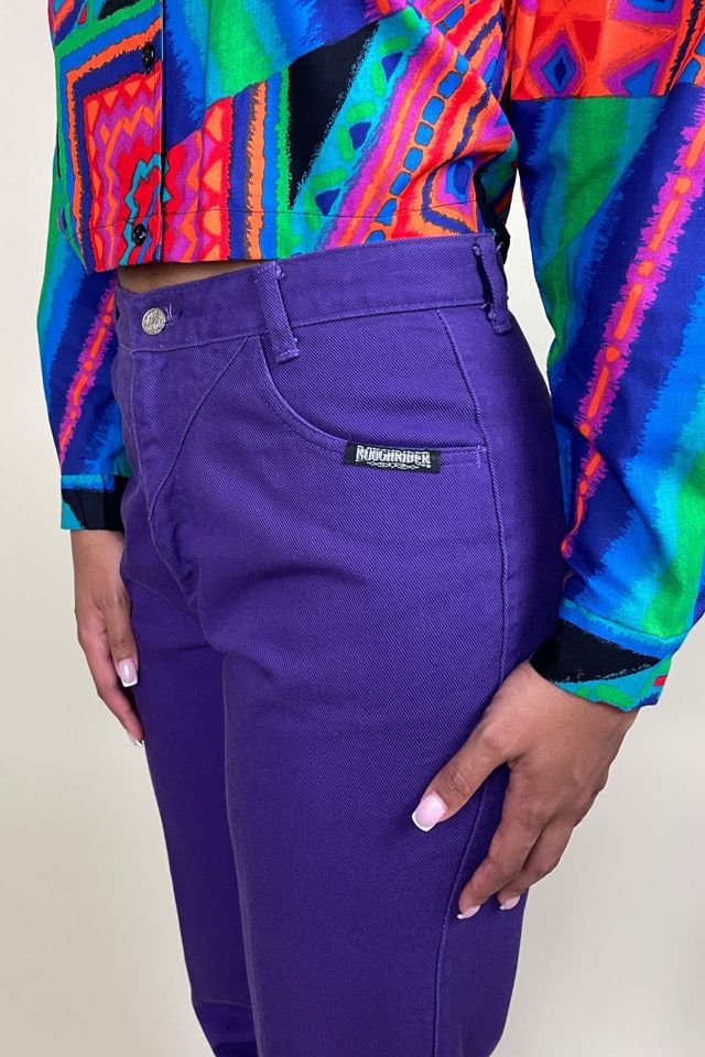 Vintage High-Waisted Purple Western Jeans Selected By Ankh By Racquel #3