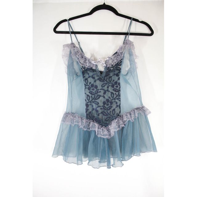 1980s Indigo Dyed Lacey Intimates Cami Selected By Moons + Junes Vintage #3