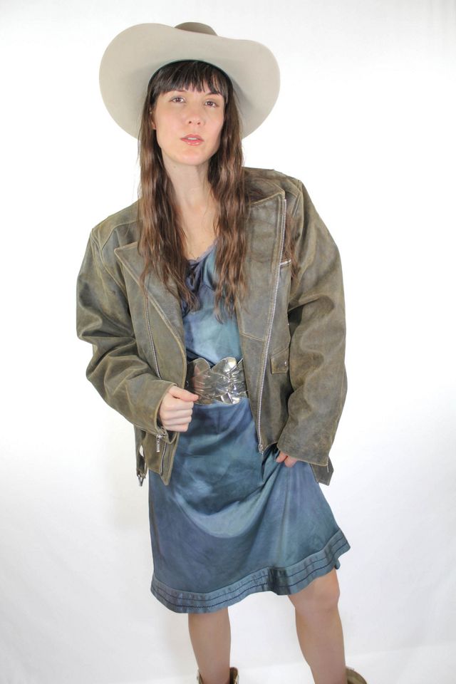 Vintage Indigo Dyed Lacey Intimates Midi Slip Dress Selected By Moons + Junes Vintage #1