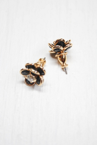 Женские серьги Moons + Junes Vintage Ornate Diamond Flower Gold Selected, цвет: Золотой — фото 4