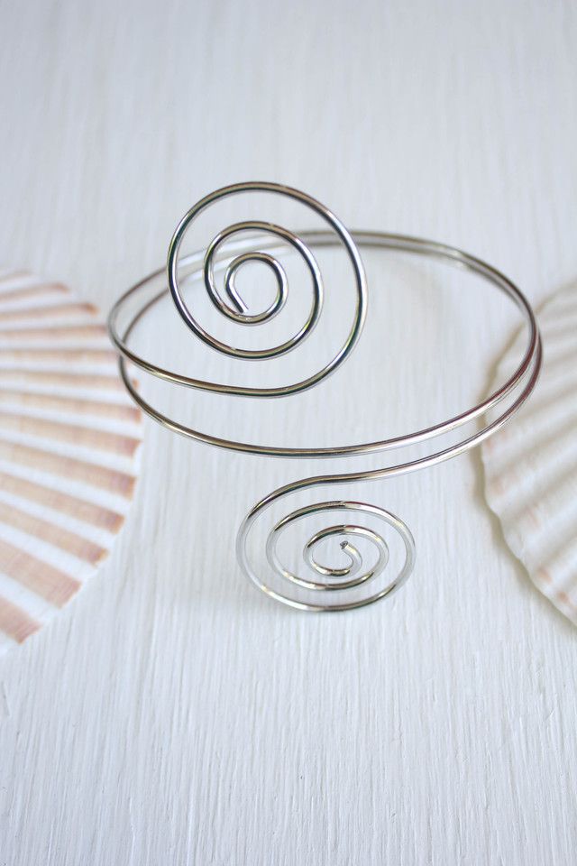 Y2K Vintage Silver Arm Cuff Bracelet Selected By Moons + Junes Vintage #2