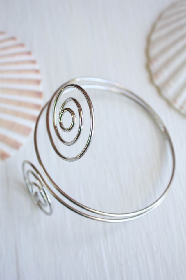Y2K Vintage Silver Arm Cuff Bracelet Selected By Moons + Junes Vintage #3