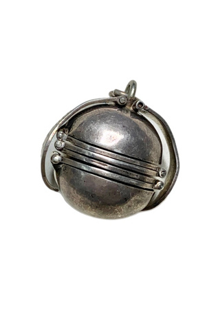 Vintage Orb Locket Sterling Silver Pendant Selected by Lux Revival