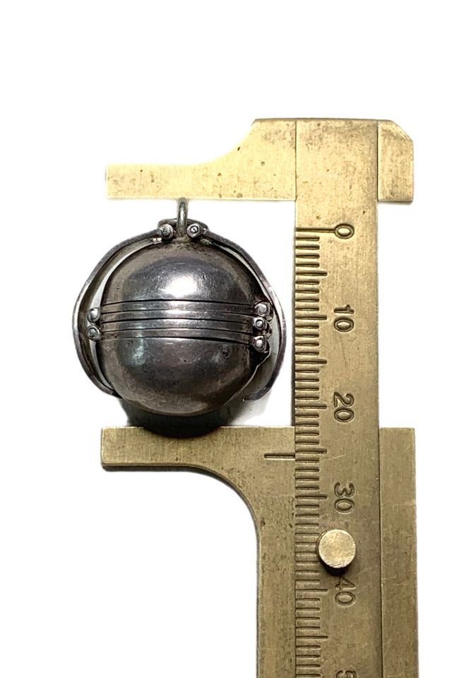 Vintage Orb Locket Sterling Silver Pendant Selected by Lux Revival #3