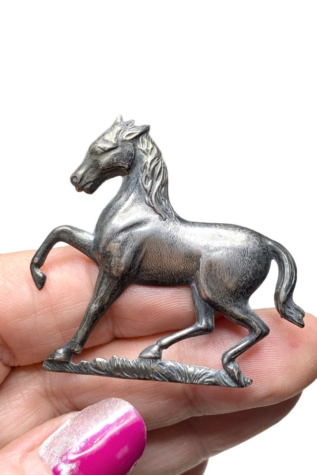 Vintage Sterling Silver Wild Horse Brooch Selected by Lux Revival #2