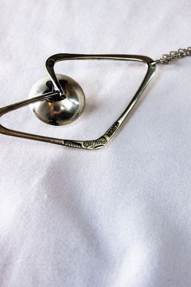 Vintage 70s Sterling Silver Pearl Necklace Selected By Black Shag Vintage #3