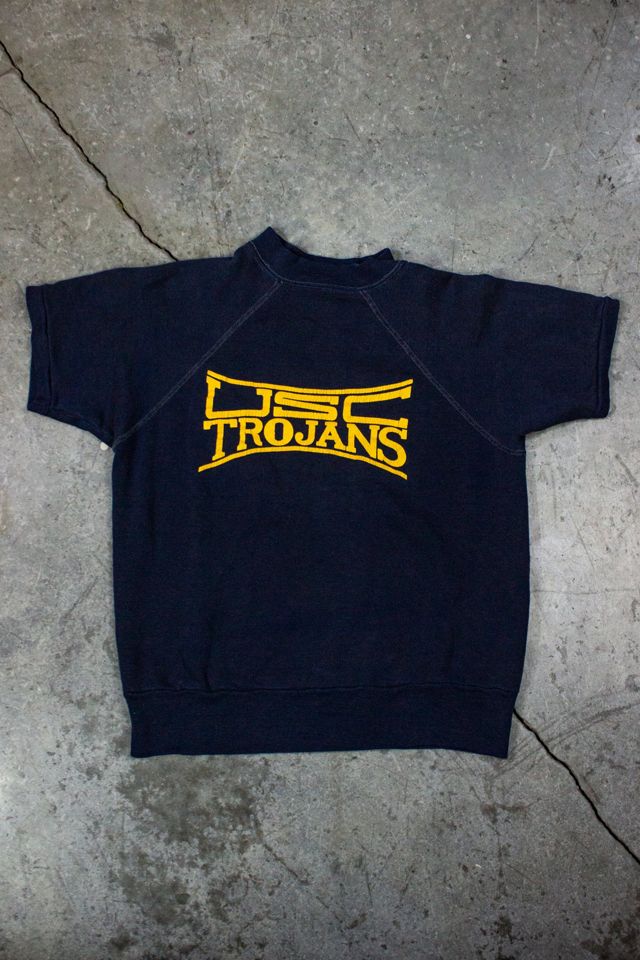 Vintage USC Trojans Short Sleeve Sweatshirt Selected by Black Shag Vintage #1
