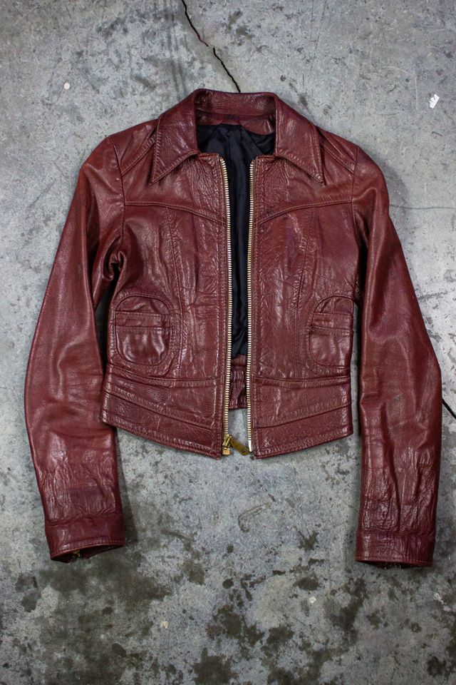 Vintage 70s East West Musical Instruments Brown Leather Jacket Selected by Black Shag Vintage #3