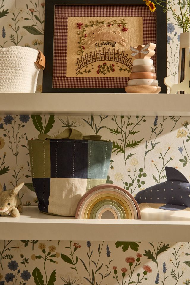 Anchal Checkered Fabric Storage Bin #1