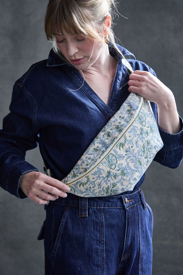 Anchal Block Print Floral Sling Crossbody Bag #1