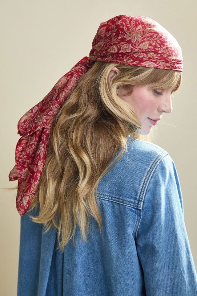 Anchal Vintage Silk Square Scarf - No. 250115 #3