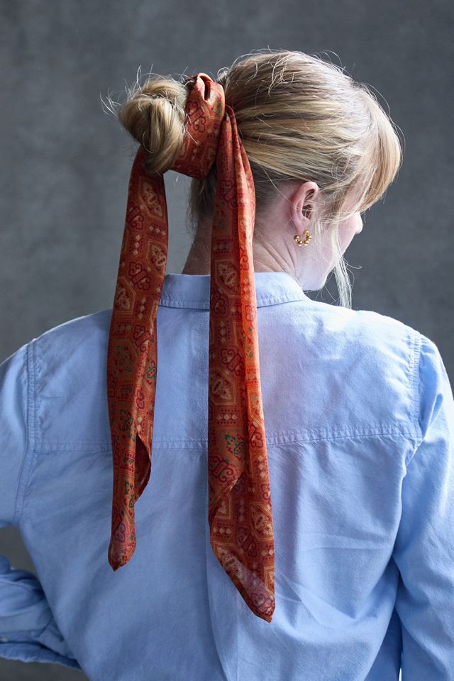 Anchal Vintage Silk Square Scarf - No. 250115 #4