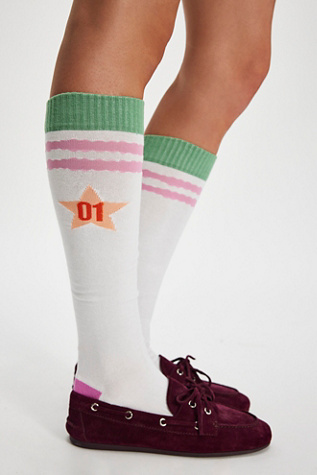 Varsity Socks by Doublesoul at Free People in White