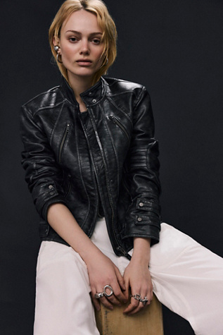 We The Free Jesse Vegan Leather Moto Jacket