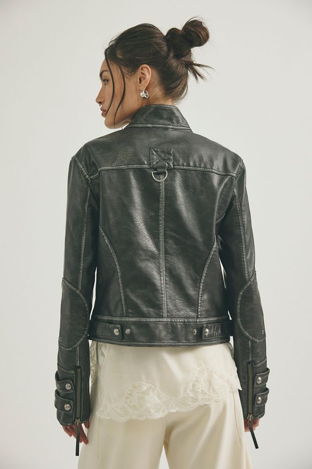 We The Free Jesse Vegan Leather Moto Jacket | Free People