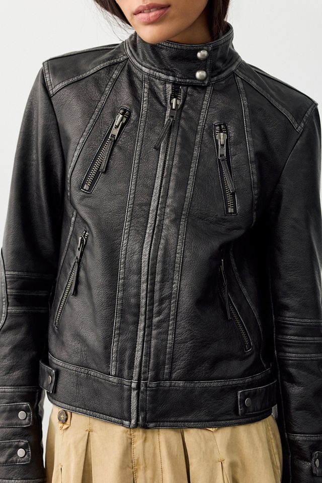 Veste de moto en cuir végan We The Free Jesse #3