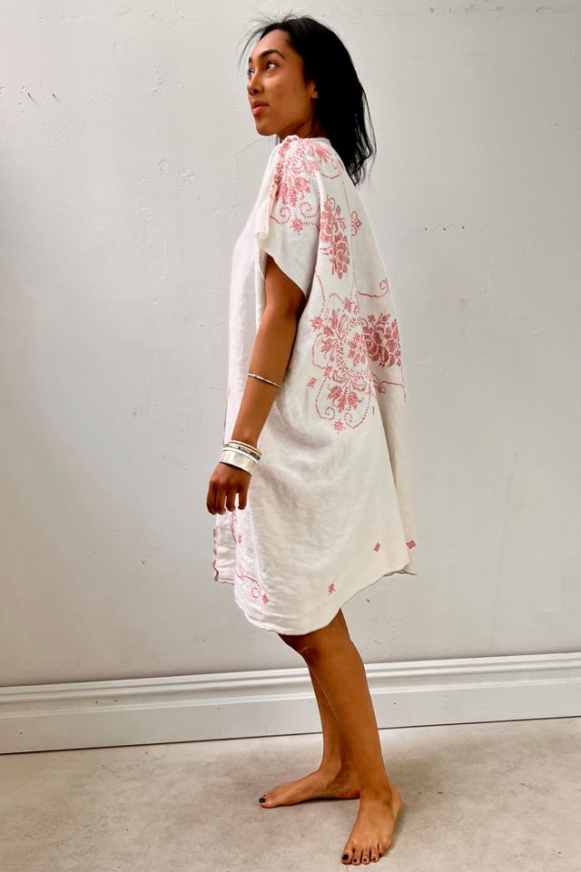 Anna Corinna Reworked Cross Stitch Pinky Smock Dress #1