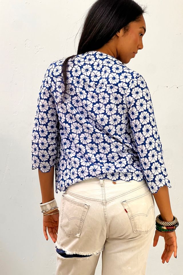 Vintage Eyelet Flowers Jacket Top Selected by Anna Corinna #2