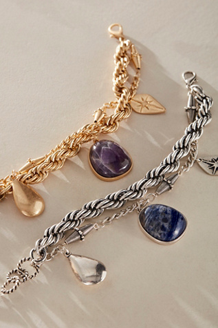 Drifter Chunky Bracelet by Free People in Purple