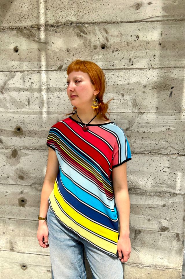 Sonia Rykiel Asymmetrical Bold Striped Sweater Selected by Nomad Vintage #2