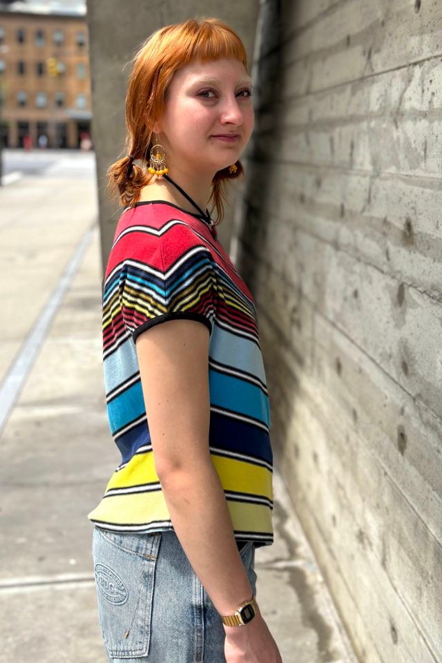 Sonia Rykiel Asymmetrical Bold Striped Sweater Selected by Nomad Vintage #3