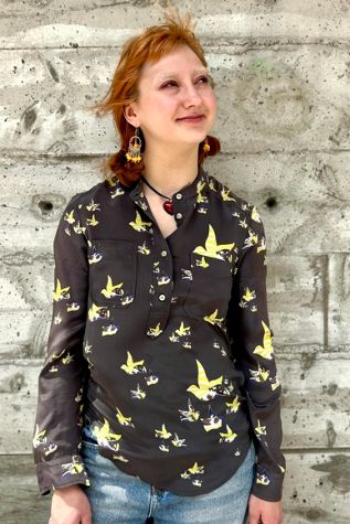 Isabel Marant Silk Jersey Print Blouse Selected by Nomad Vintage