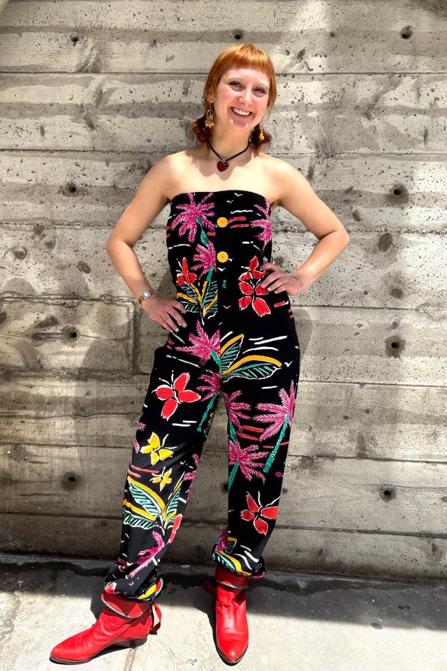 Deadstock 1980s Strapless Print Jumpsuit Selected by Nomad Vintage #3